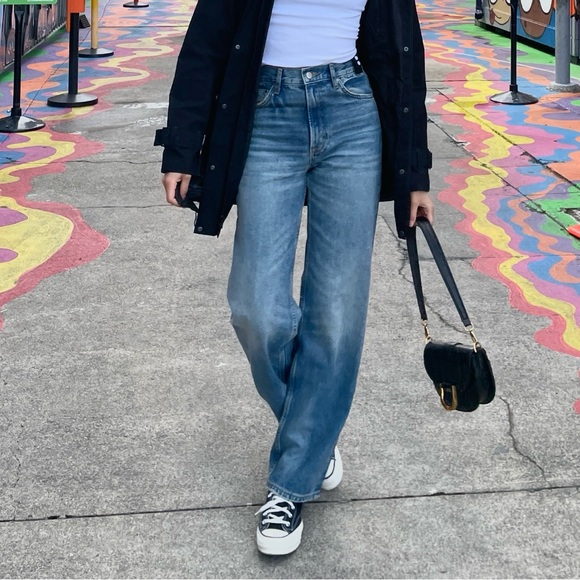 Zara ZW Collection The Boyboy Relaxed Fit Straight Leg Jeans - Picture 1 of 6